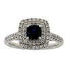 Natural 1.22ct Sapphire Diamond Ring 14KT White Gold