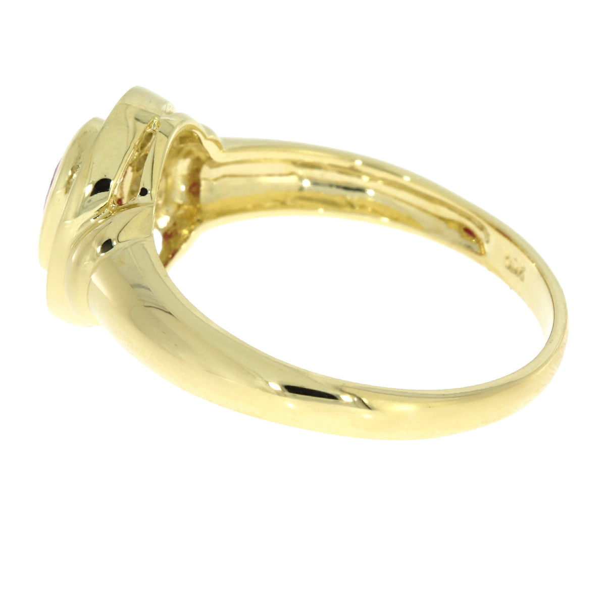 Anillo de rubí y diamantes natural de 0,70 ct, oro amarillo de 10 kt