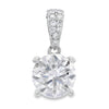 Genuine 2.00ct Moissanite Pendant Sterling Silver
