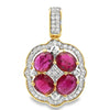 2.80ct Ruby Diamond Fashion Pendants 14KT Yellow Gold