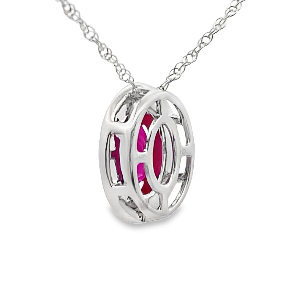 .63ct Ruby Diamond Fashion Pendants 10KT White Gold