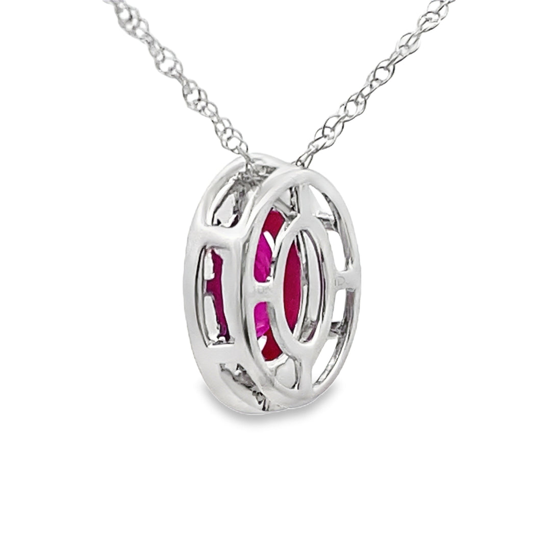 .63ct Ruby Diamond Fashion Pendants 10KT White Gold