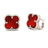 Natural Carnelian Earrings Sterling Silver