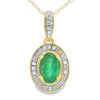 .46ct Emerald Diamond Fashion Pendants 10KT Yellow Gold