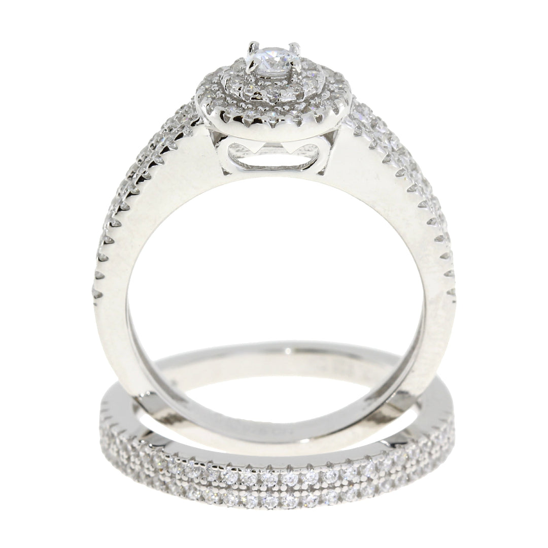 Natural Cubic Zirconia CZ SS Bridal Sterling Silver