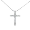 .15ct Diamond Cross Religious Pendant 14KT White Gold