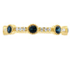Sapphire Diamond stackable band set 14KT Yellow Gold