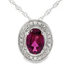 .52ct Garnet Diamond Fashion Pendants 10KT White Gold