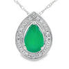 Chalcedony Diamond Fashion Pendants 10KT White Gold