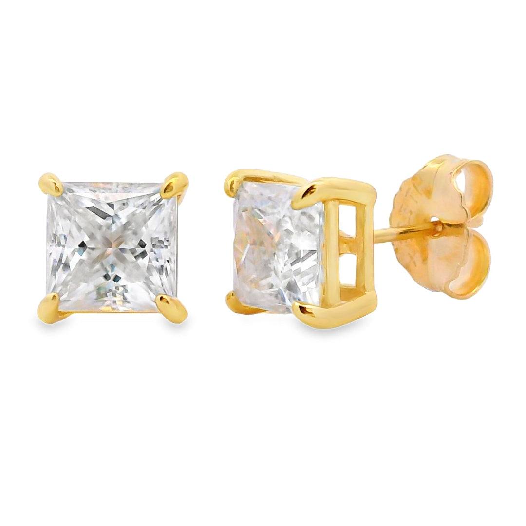 Pendientes de moissanita natural de 4,20 ct de plata esterlina