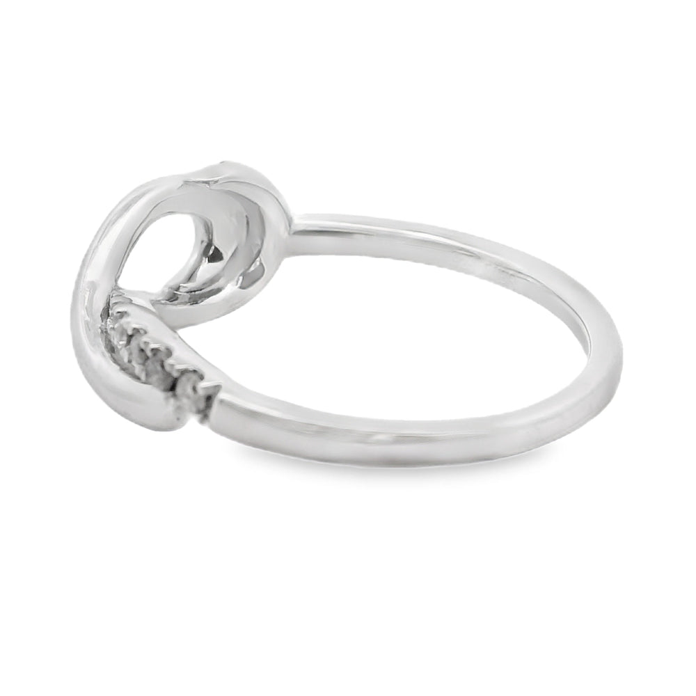Anillo de plata de ley con diamante natural de 0,21 ct