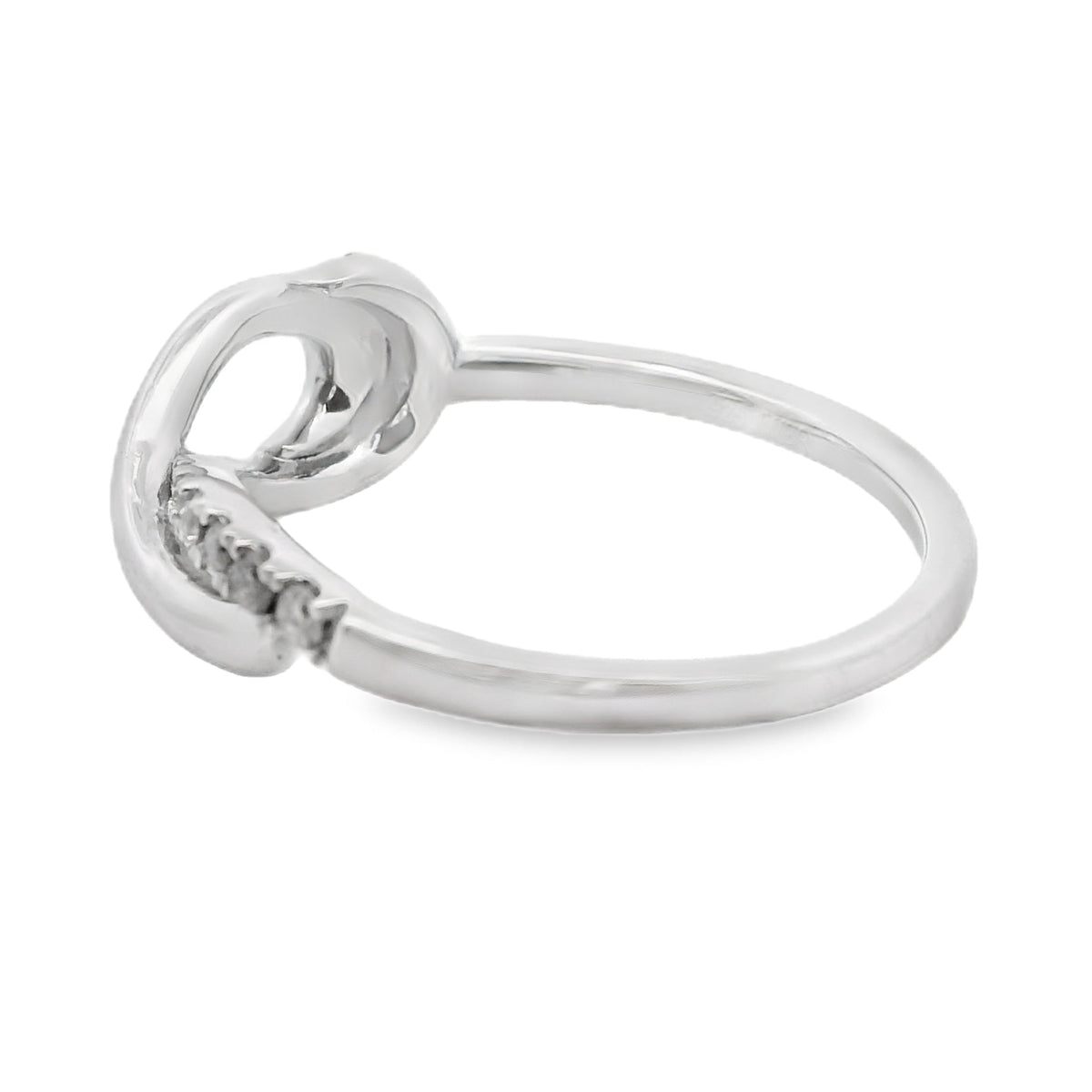 Anillo de plata de ley con diamante natural de 0,21 ct