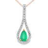 .37ct Emerald Diamond Fashion Pendants 10KT Yellow Gold