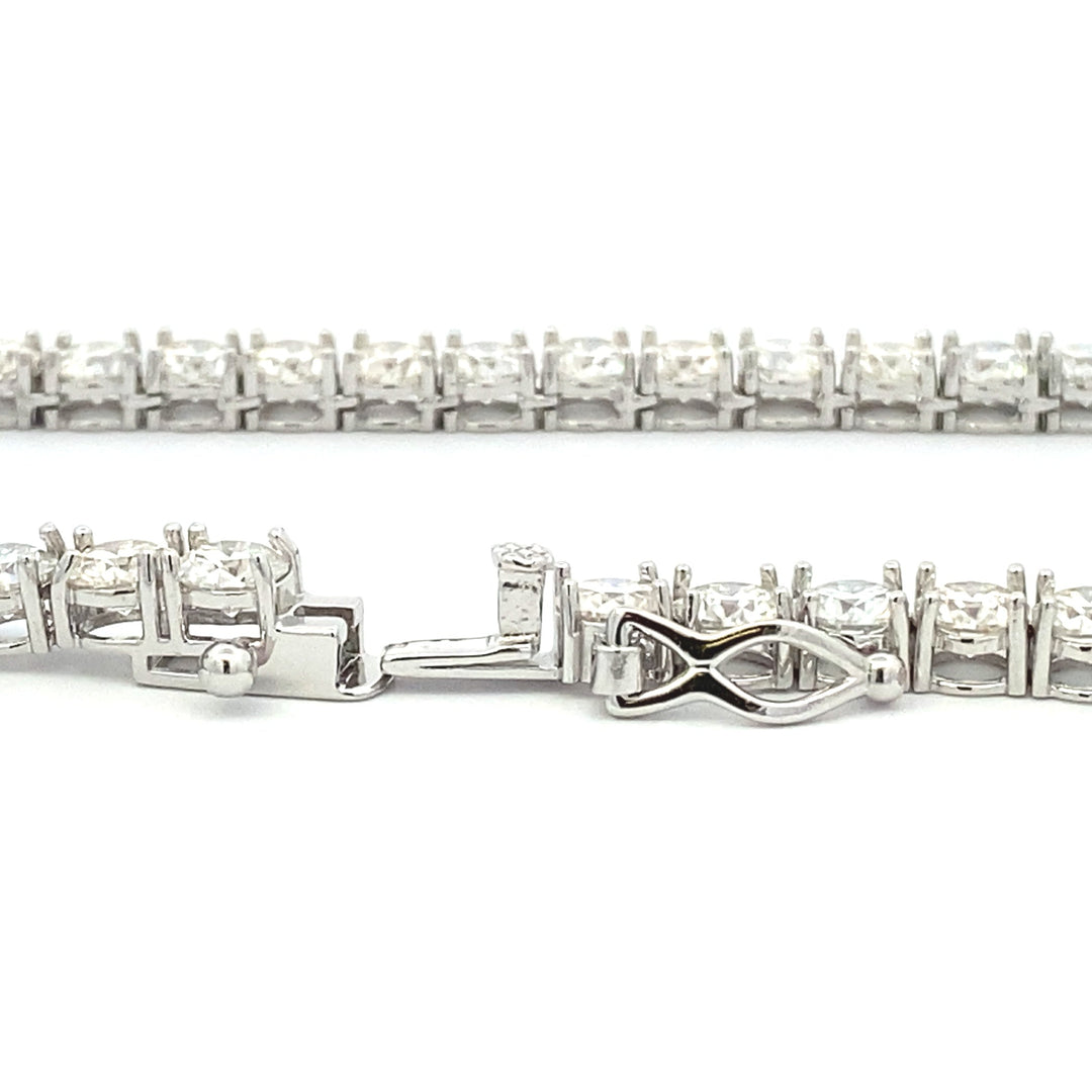 45.00ct Moissanite Tennis Necklace Sterling Silver