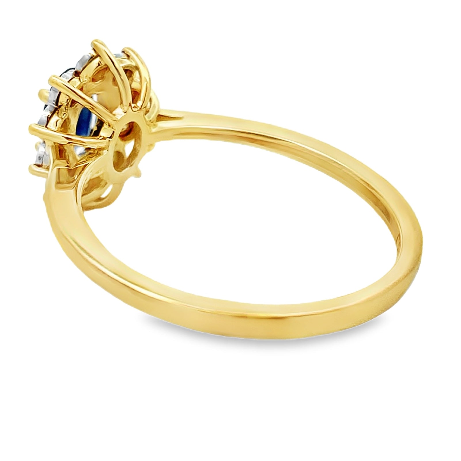 Genuine .63ct Sapphire Diamond Ring 10KT Yellow Gold