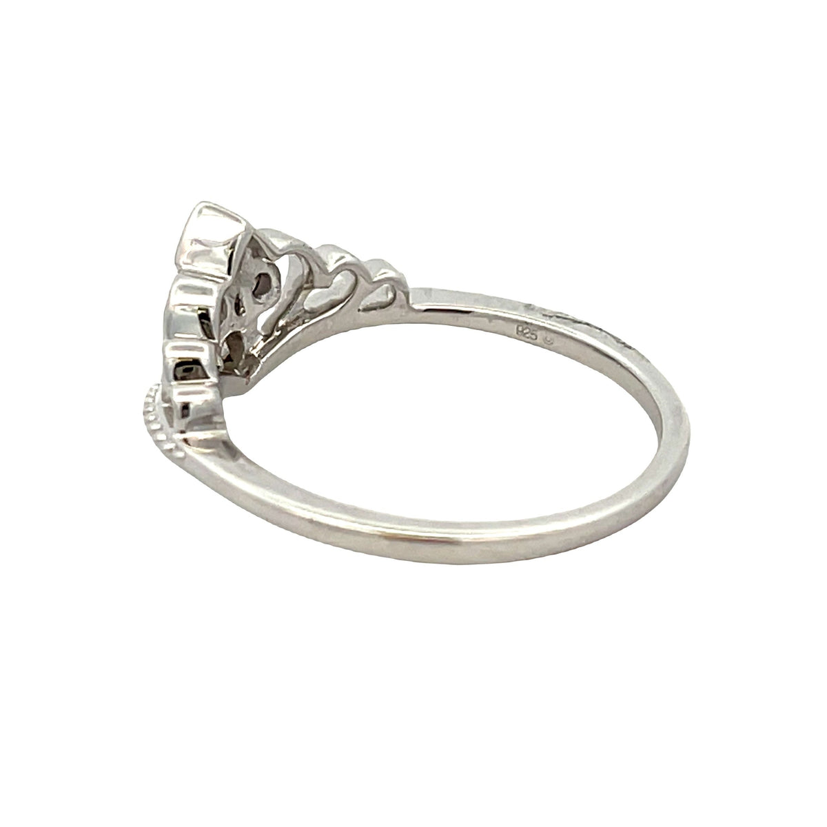 Anillo de plata de ley con diamante auténtico de 0,17 ct