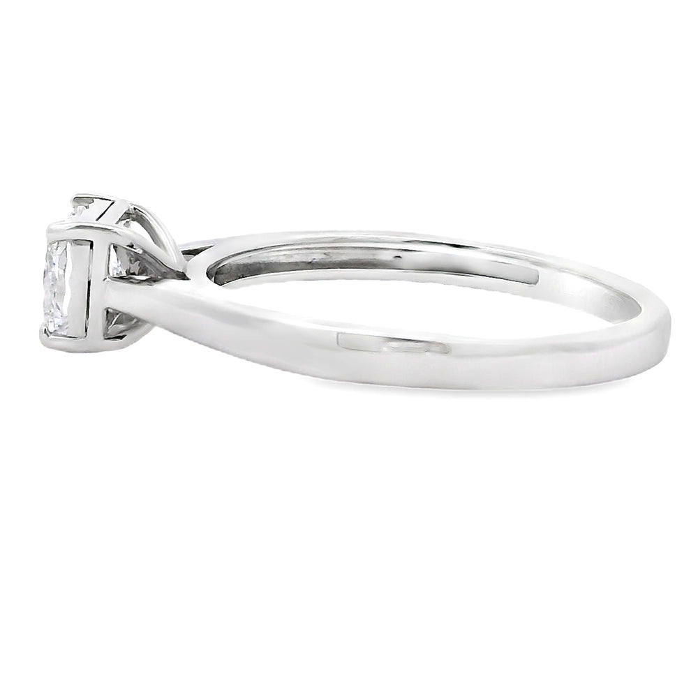 Diamante natural de laboratorio cultivado de .50ct Oro Blanco de 10KT