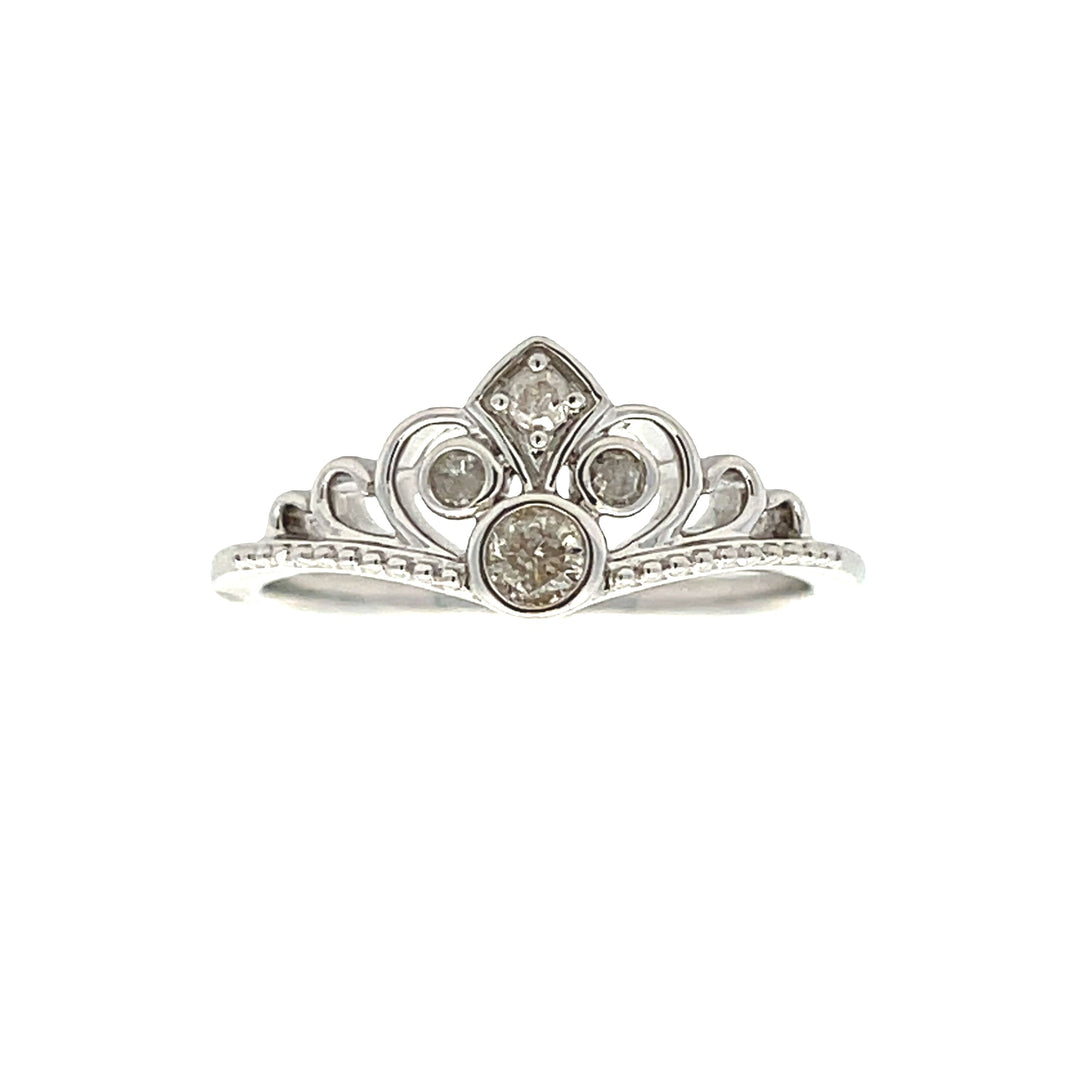 Genuine .17ct Diamond Ring Sterling Silver