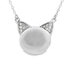Natural .05ct Diamond Animal Pendant Sterling Silver
