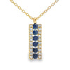 Sapphire Diamond Fashion Pendants 14KT Yellow Gold