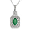 .57ct Emerald Diamond Fashion Pendants 10KT White Gold