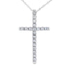 .24ct Diamond Cross Religious Pendant 14KT White Gold