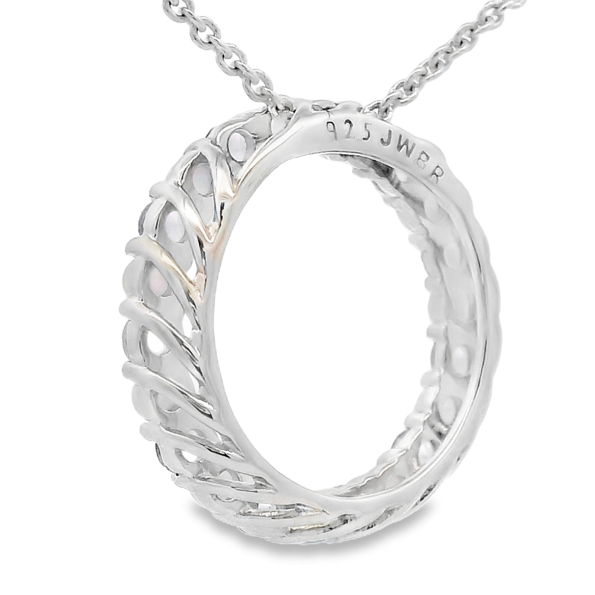 Colgante Círculo de Amor de Ópalo Creado en Plata de Ley