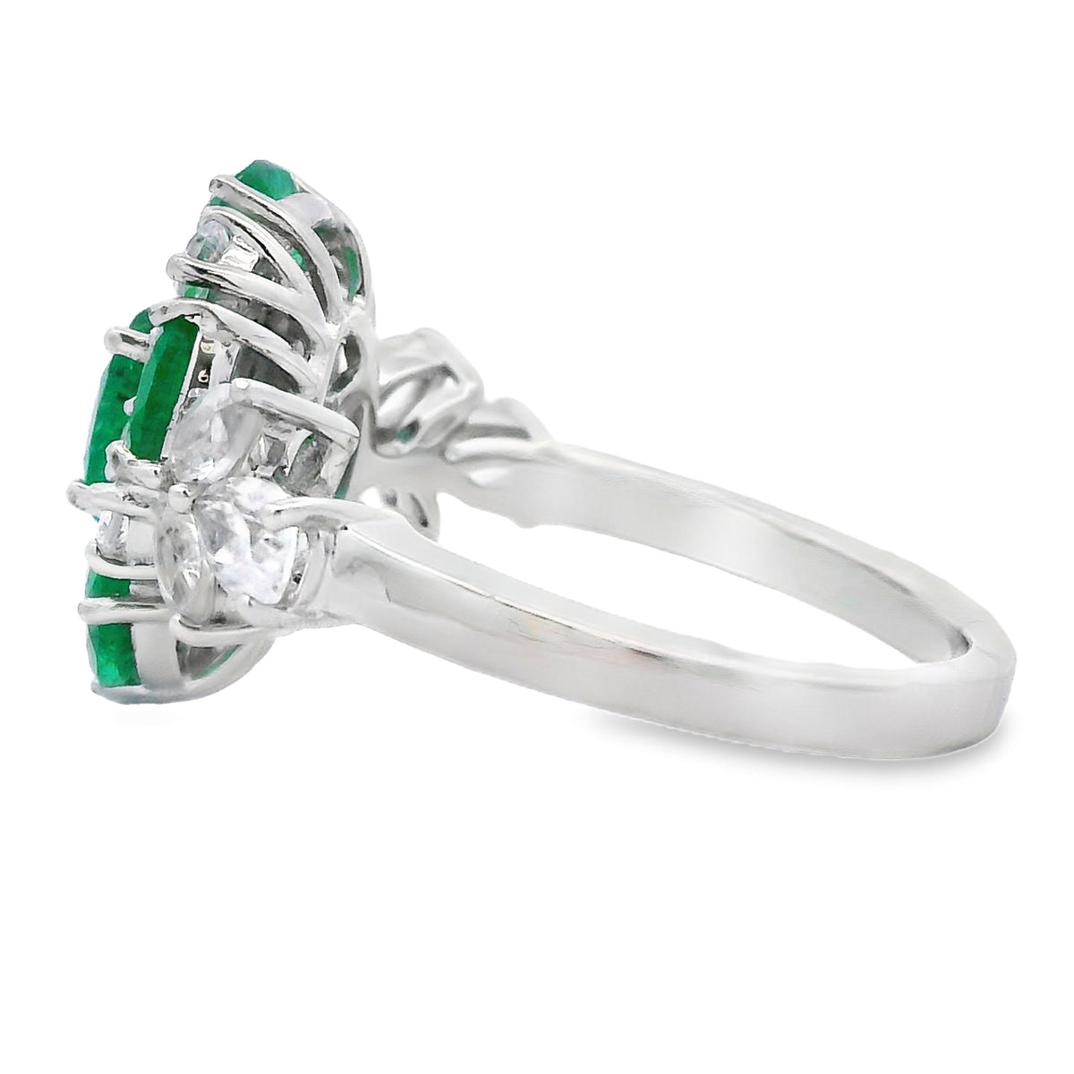 Anillo de Circonita Esmeralda Natural de 2,98ct en Plata de Ley