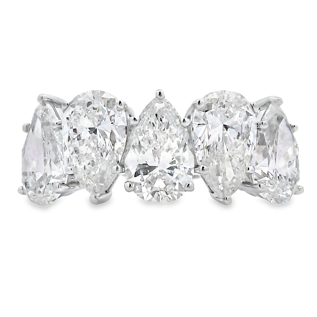 Anillo de boda con diamante cultivado en laboratorio de oro blanco de 10 KT