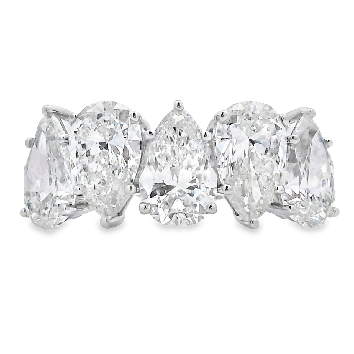 Anillo de boda con diamante cultivado en laboratorio de oro blanco de 10 KT