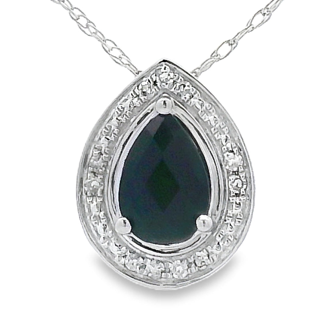 .03ct Onyx Diamond Fashion Pendants 10KT White Gold