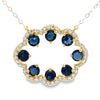 Sapphire Diamond Fashion Pendants 14KT Yellow Gold