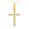 .31ct Diamond Cross Religious Pendant 14KT Yellow Gold