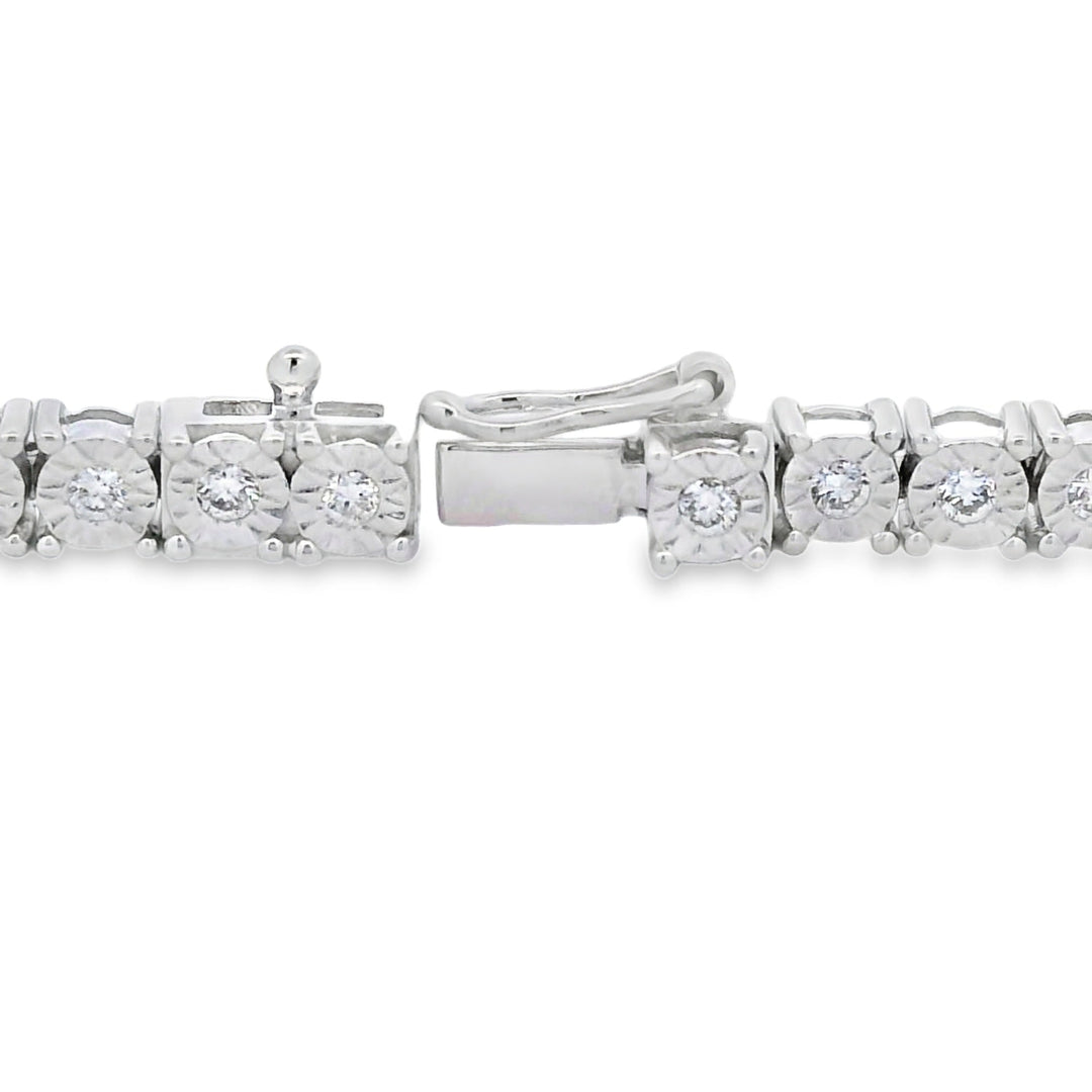 Lab Grown Diamond Tennis Bracelet Sterling Silver