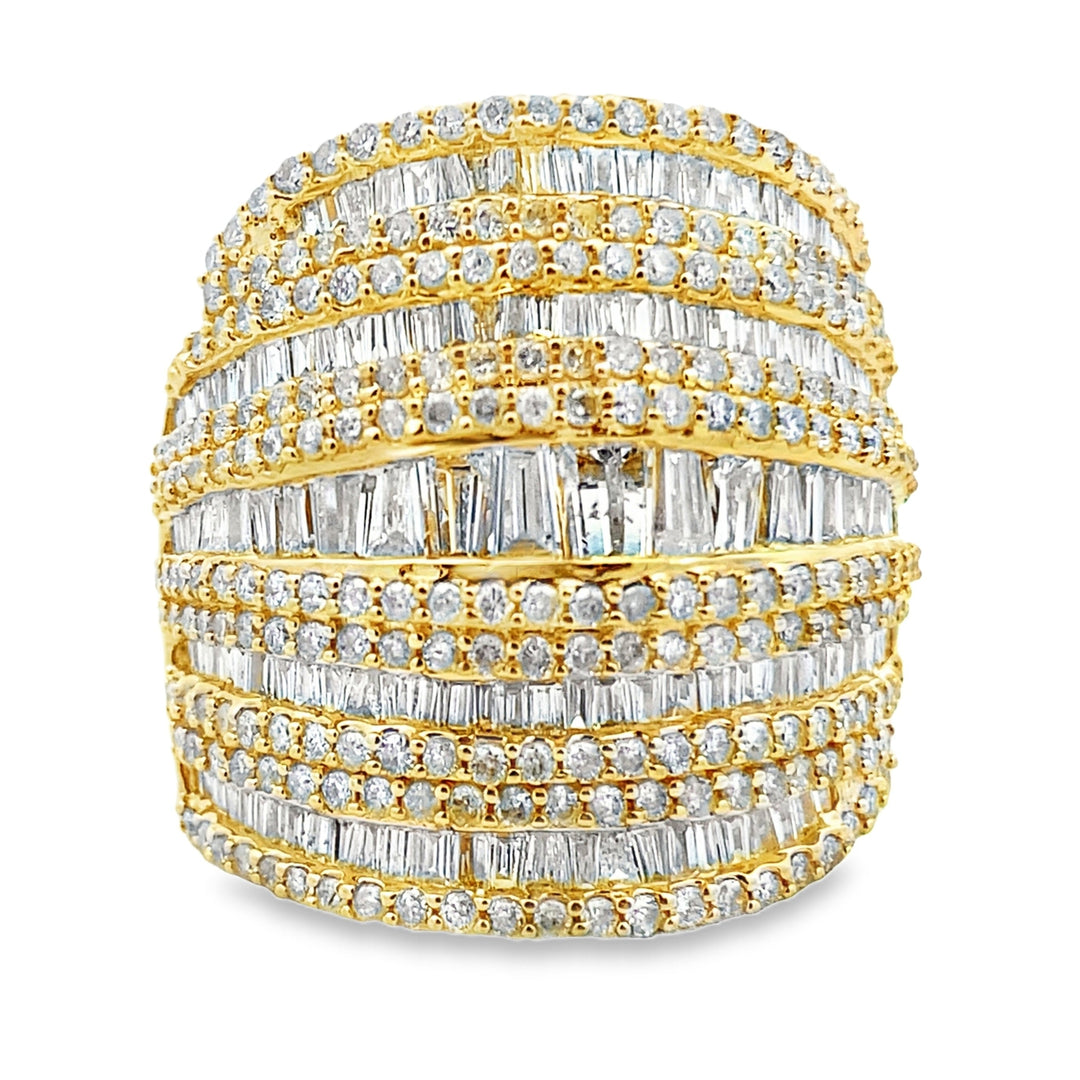 Anillo de oro amarillo de 14 quilates con diamante natural de 2,75 ct