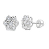 1.87ct Lab Grown Diamond Earrings Sterling Silver