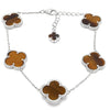 Genuine Tigereye Bracelet Sterling Silver