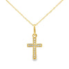 .05ct Diamond Cross Religious Pendant 14KT Yellow Gold