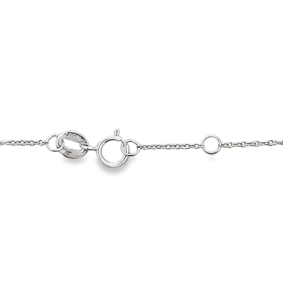 Natural .25ct Ruby Diamond Bracelet 14KT White Gold