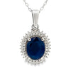 Sapphire Diamond Fashion Pendants 10KT White Gold