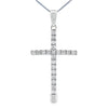 .21ct Diamond Cross Religious Pendant 14KT White Gold