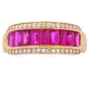 Genuine 1.10ct Ruby Diamond Ring 10KT Yellow Gold