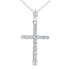 .30ct Diamond Cross Religious Pendant 14KT White Gold