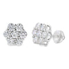 1.87ct Lab Grown Diamond Earrings Sterling Silver