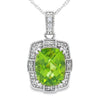 2.03ct Peridot Diamond Fashion Pendants 10KT White Gold