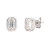 Natural .85ct Moissanite Stud Earrings Sterling Silver