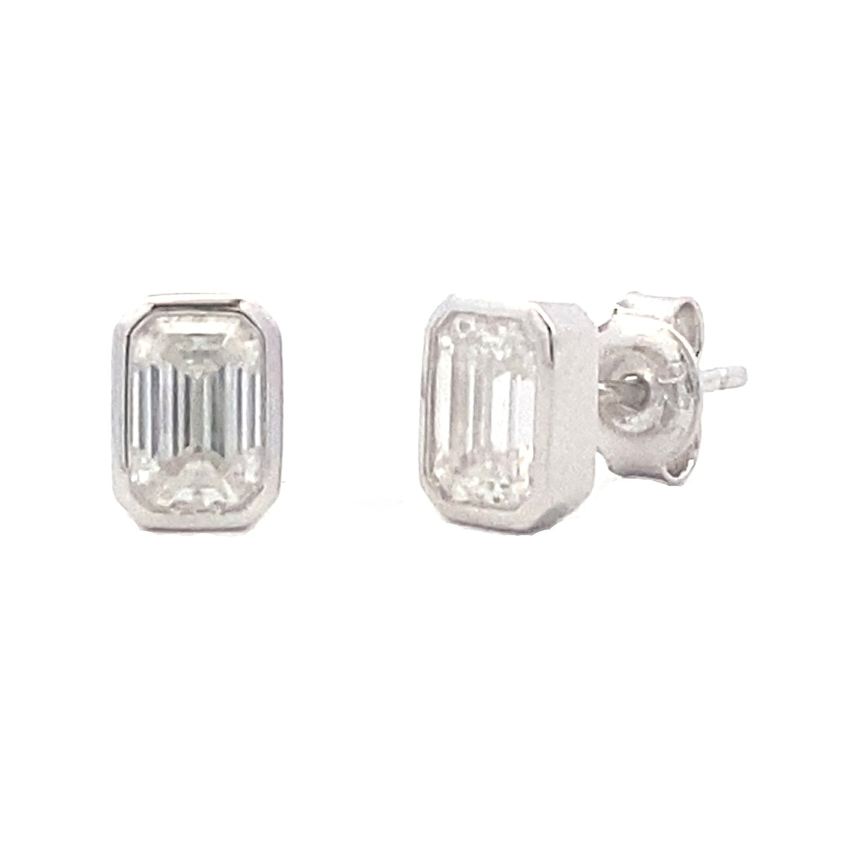 Pendientes de Moissanita natural de .85ct Plata Esterlina