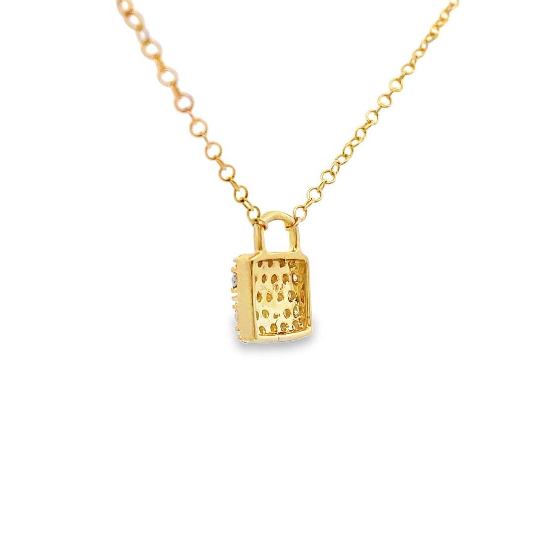 Natural .20ct Diamond Fashion Pendants 10KT Yellow Gold
