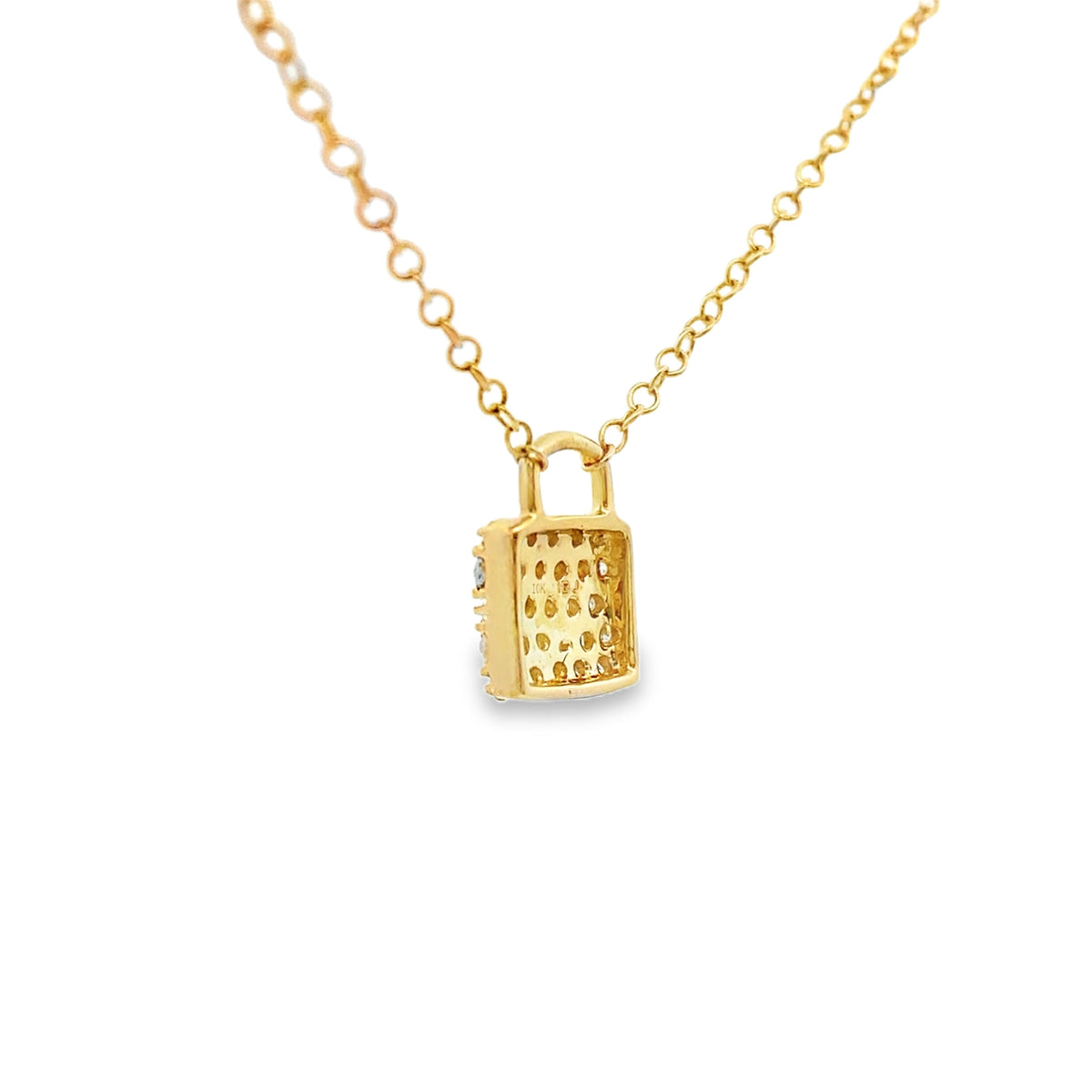 Colgantes de moda de oro amarillo de 10 KT con diamante natural de 0,20 qt