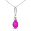 .38ct Ruby Diamond Fashion Pendants 10KT White Gold